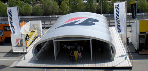 Promotion tent for a Formula 1 event Promotion tent for a Formula 1 event