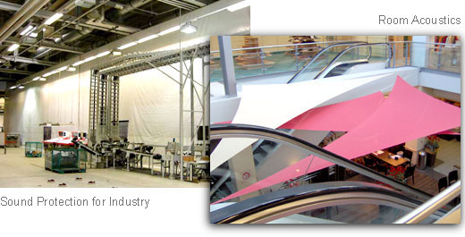 Sound protection solutions for industry and for room acoustics