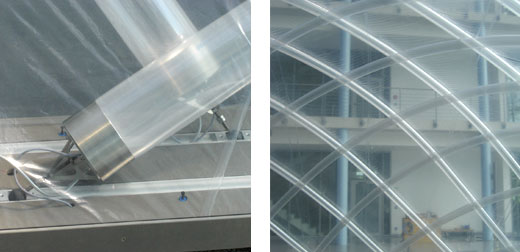 Grid structure using inflated tubes Grid structure using inflated tubes