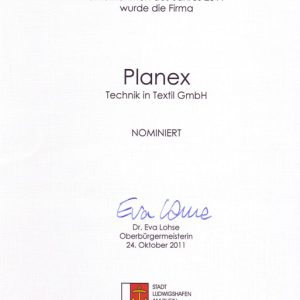 Unternehmerpreis 2011 für Planex