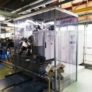 Streifenvorhang für den Schutz von Maschinen oder Produkten in der Produktion und im Lager in der Industrie und im Gewerbe
