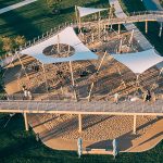 Membranüberdachung für eine Spielskulptur auf der Bundesgartenschau 2023 (BUGA 23)