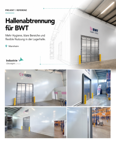 Hallenabtrennung in Mannheim: Hygienische und flexible Trennung von Arbeitsbereichen