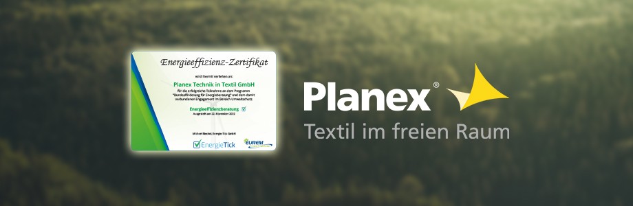 Planex erhält Energieeffizienz-Zertifikat: Erfolgreiche Teilnahme an dem Programm “Bundesförderung für Energieberatung”
