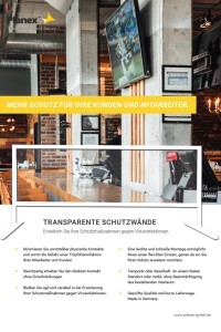 Transparente Schutzwände von Planex – Viren-Prävention in der Gastronomie